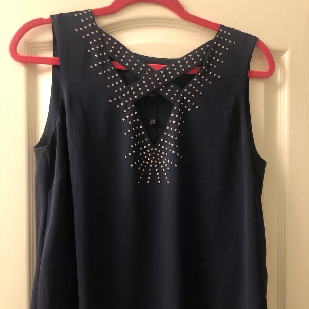 BCBGMAXAZRIA dark navy blouse